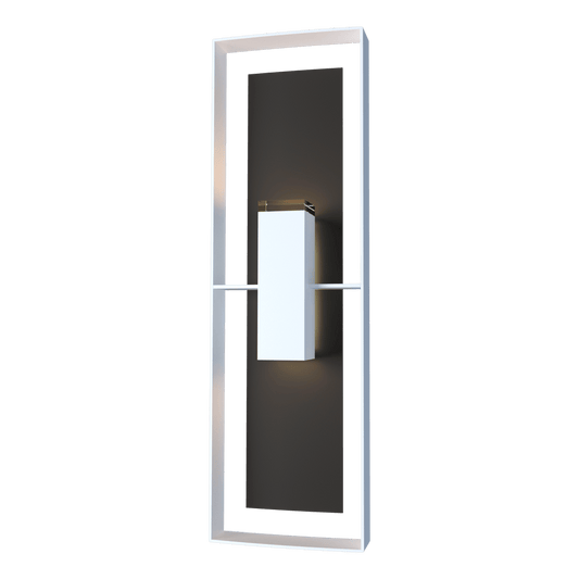Shadow Box Tall Outdoor Sconce - White - Oil Rubbed Bronze Accent by Hubbardton Forge