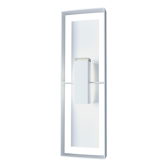 Shadow Box Tall Outdoor Sconce - White - White Accent by Hubbardton Forge