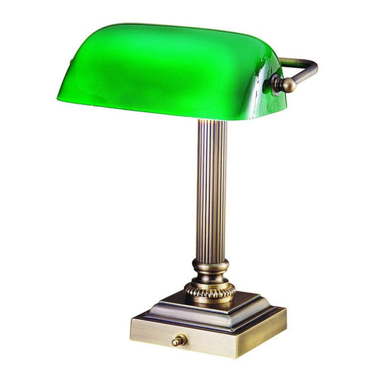 Shelburne Bankers Desk Lamp - DSK428-G71 - Antique Brass by House of Troy