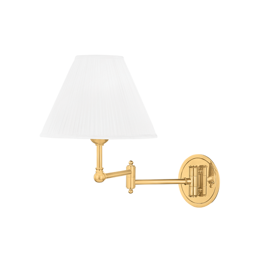Signature No.1 Medium Wall Sconce - Aged Brass by Hudson Valley Lighting
