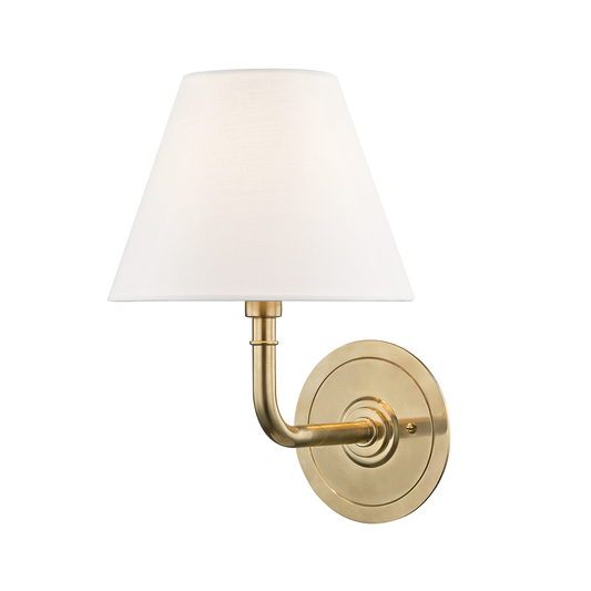 Signature No.1 Small Wall Sconce - Aged Brass by Hudson Valley Lighting