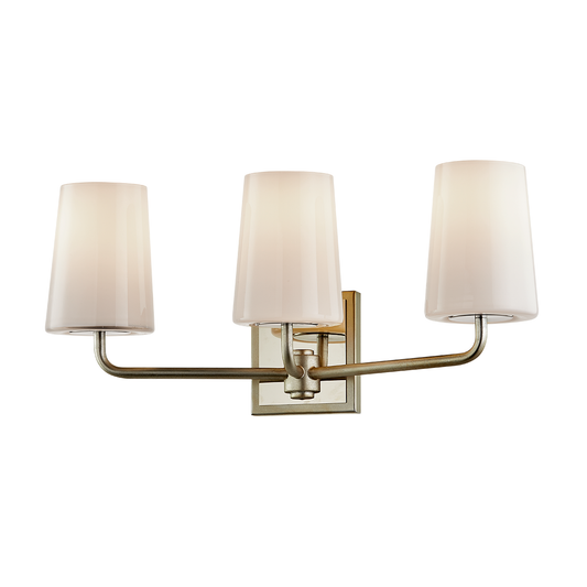 Simone Vanity Light - 3-Light - Warm Silver Leaf - Troy Lighting B7693-WSL/PN
