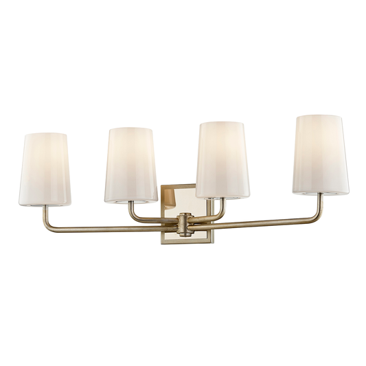 Simone Vanity Light - 4-Light - Warm Silver Leaf - Troy Lighting B7694-WSL/PN