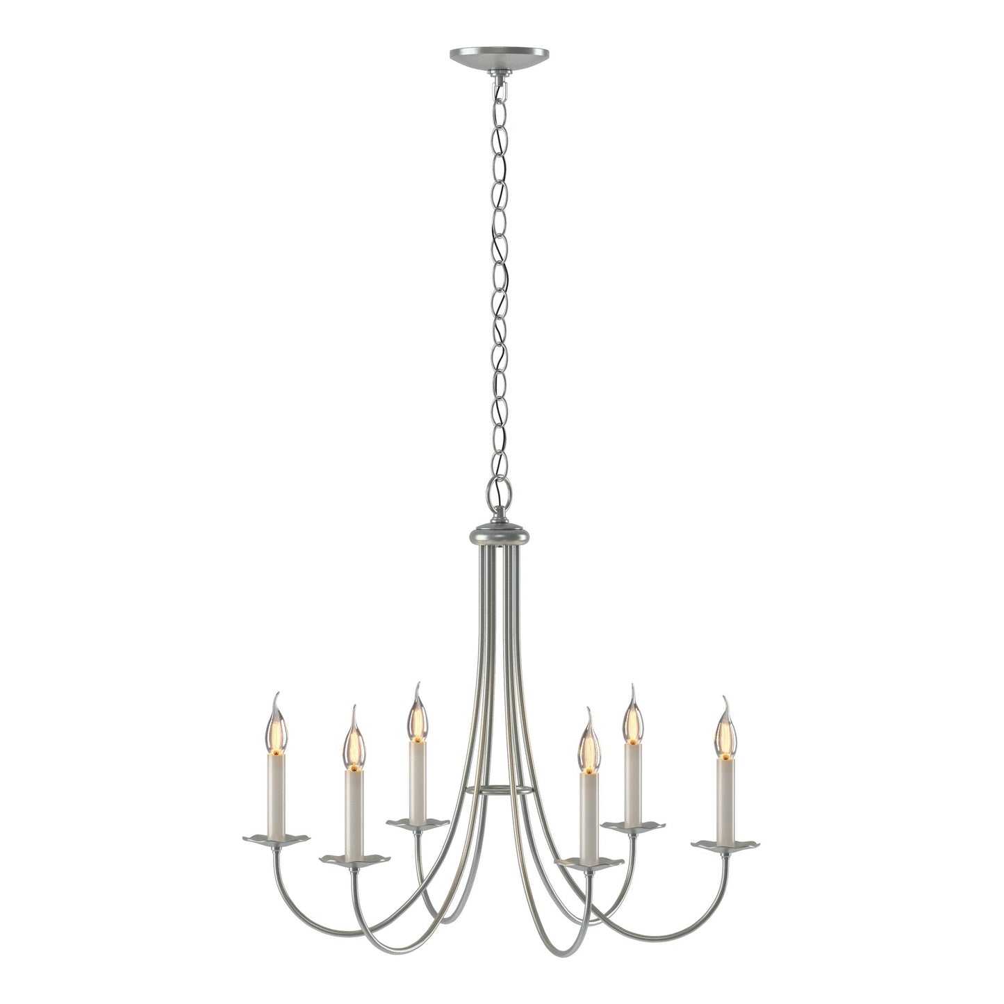 Simple Sweep 6-Arm Chandelier - Vintage Platinum by Hubbardton Forge