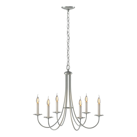 Simple Sweep 6-Arm Chandelier - Vintage Platinum by Hubbardton Forge