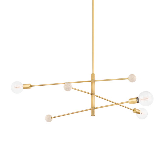 Slater Chandelier - 3-Light - Aged Brass - Mitzi H491803-AGB