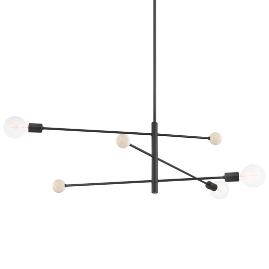 Slater Chandelier - 3-Light - Soft Black - Mitzi H491803-SBK