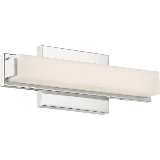 Slick - 13" LED Vanity with White Acrylic Diffuser - Polished Nickel Finish - Satco 62-1101