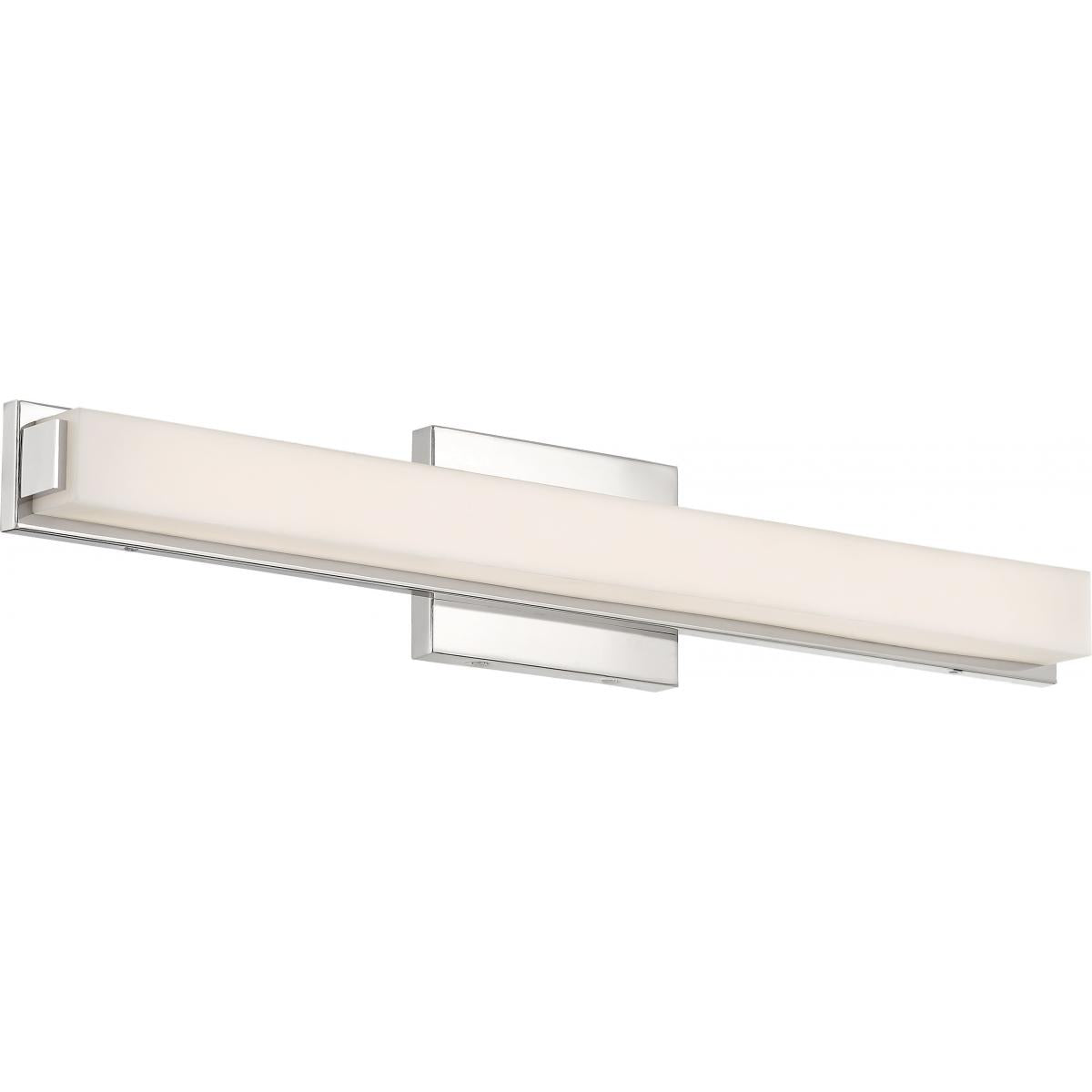 Slick - 25" LED Vanity with White Acrylic Diffuser - Polished Nickel Finish - Satco 62-1102