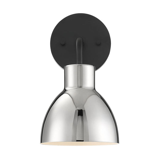 Sloan - 1 Light Vanity- Matte Black and Polished Nickel Finish - Satco 60-6771
