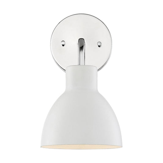 Sloan - 1 Light Vanity- Polished Nickel and Matte White Finish - Satco 60-6781