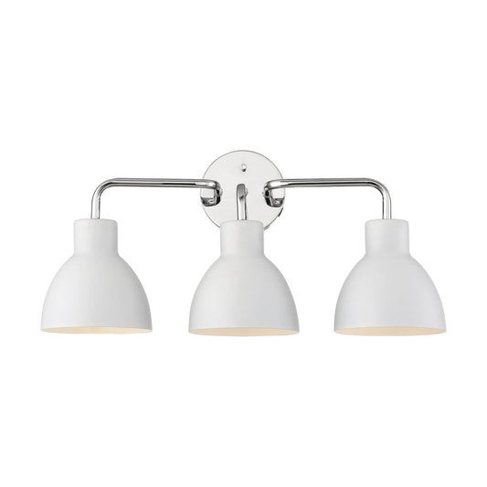 Sloan - 3 Light Vanity- Polished Nickel and Matte White Finish - Satco 60-6783