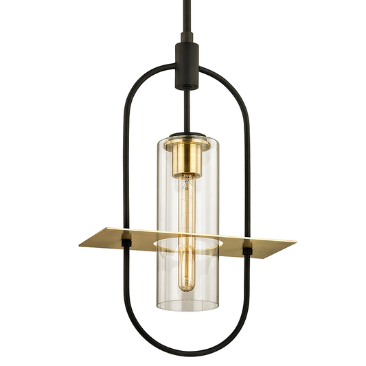 Smyth Pendant - 1-Light - Textured Bronze Brushed Brass - Troy Lighting F6397-TBZ/BBA