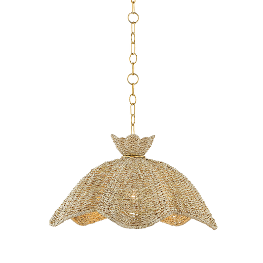 Solie Small Pendant - 1-Light - Aged Brass - Mitzi H1002701S-AGB