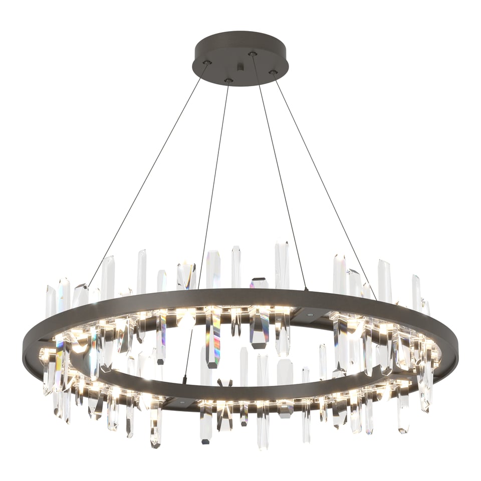 Solitude Circular LED Pendant - Dark Smoke by Hubbardton Forge