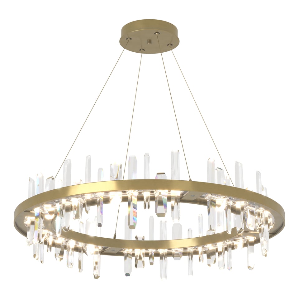 Solitude Circular LED Pendant - Modern Brass by Hubbardton Forge