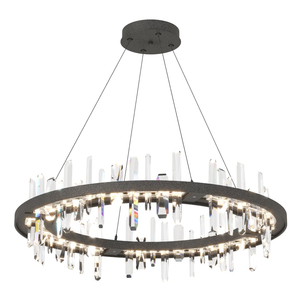 Solitude Circular LED Pendant - Natural Iron by Hubbardton Forge