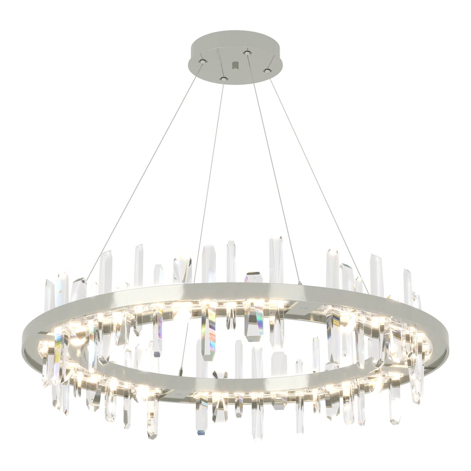 Solitude Circular LED Pendant - Sterling by Hubbardton Forge