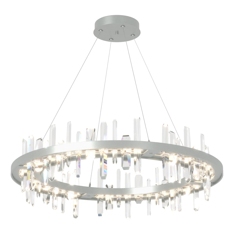 Solitude Circular LED Pendant - Vintage Platinum by Hubbardton Forge