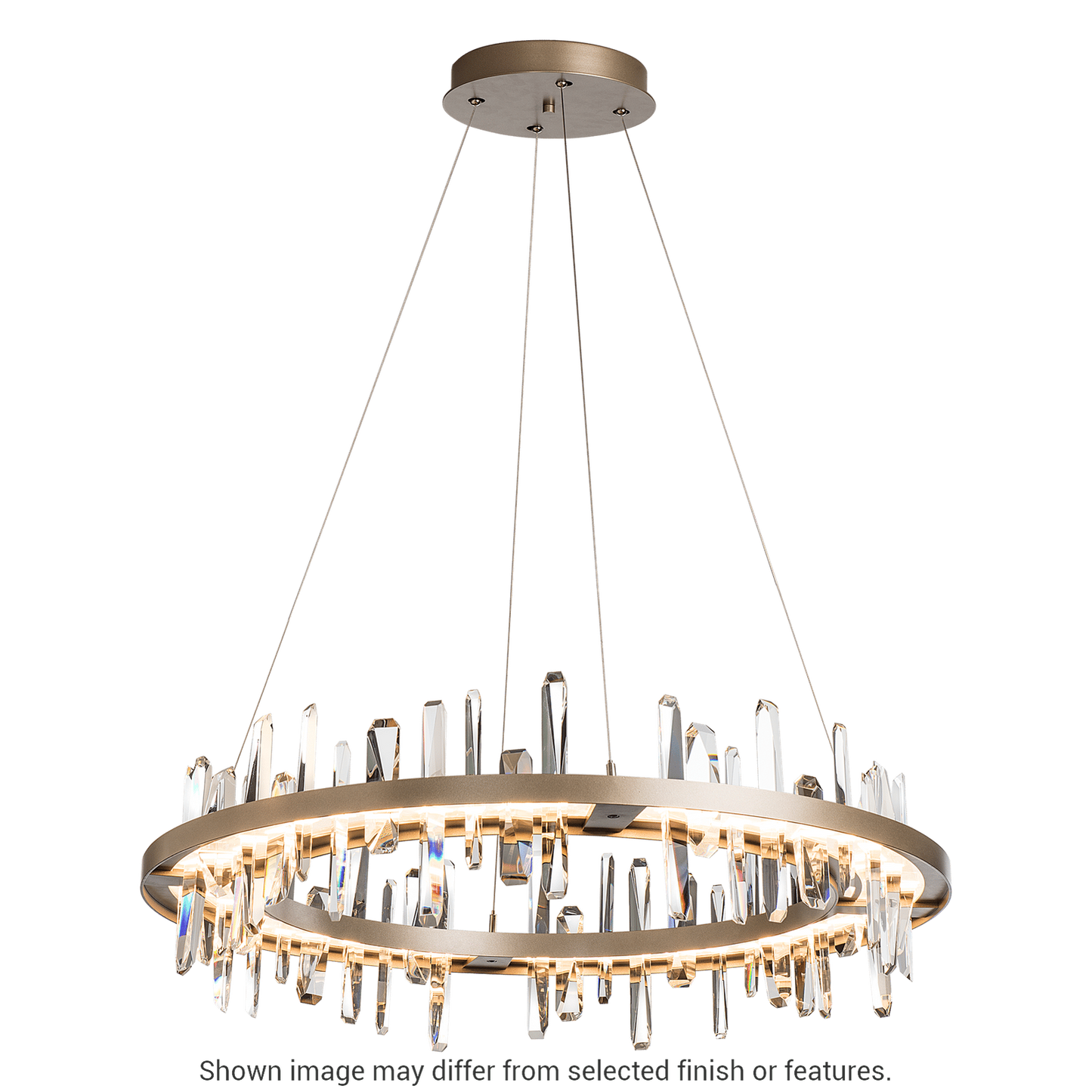 Solitude Circular LED Pendant - White by Hubbardton Forge