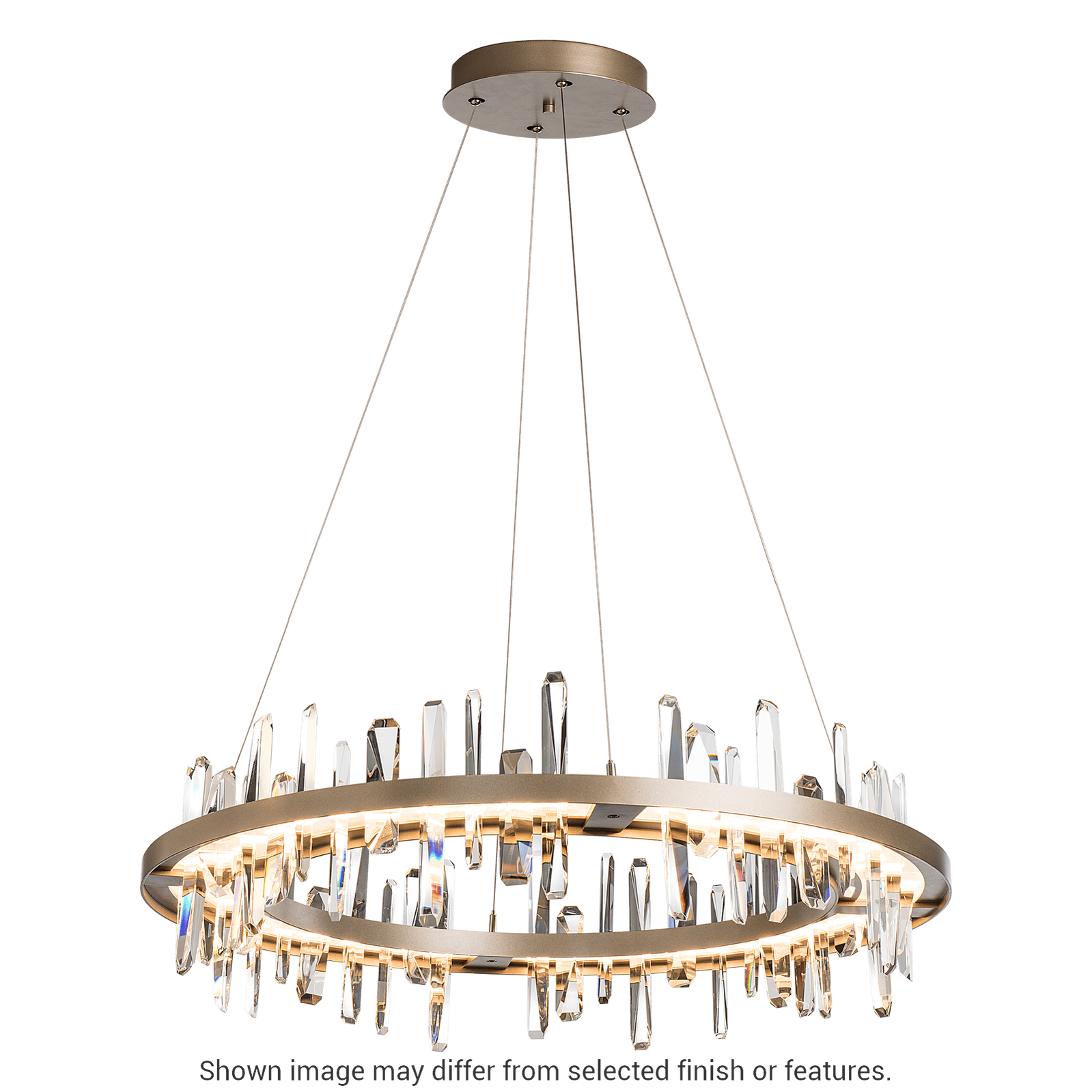 Solitude Circular LED Pendant - White by Hubbardton Forge