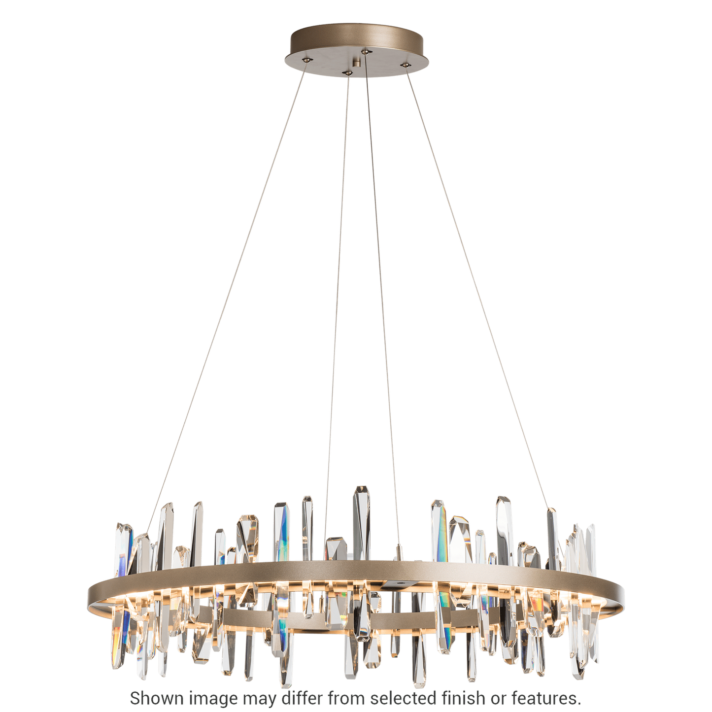 Solitude Circular LED Pendant - White by Hubbardton Forge