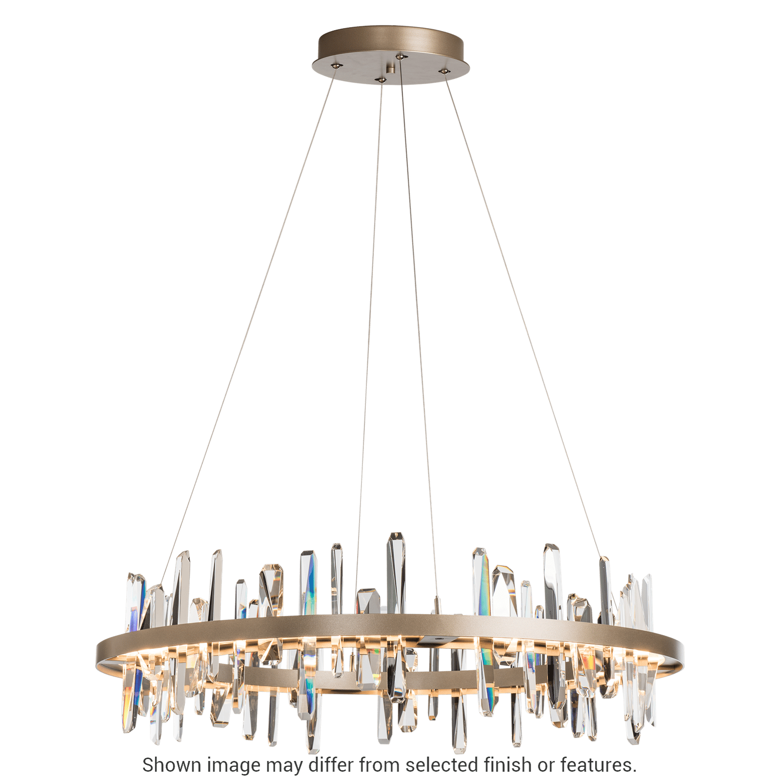 Solitude Circular LED Pendant - White by Hubbardton Forge