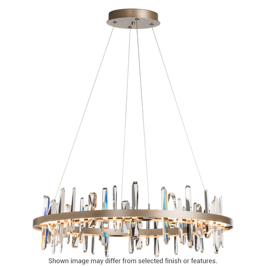 Solitude Circular LED Pendant - White by Hubbardton Forge