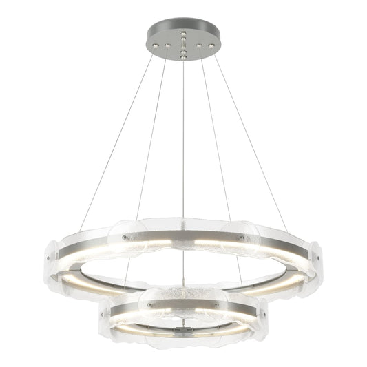 Solstice LED Tiered Pendant - Vintage Platinum by Hubbardton Forge