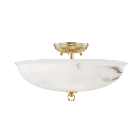 Somerset Semi Flush - Aged Brass by Hudson Valley Lighting