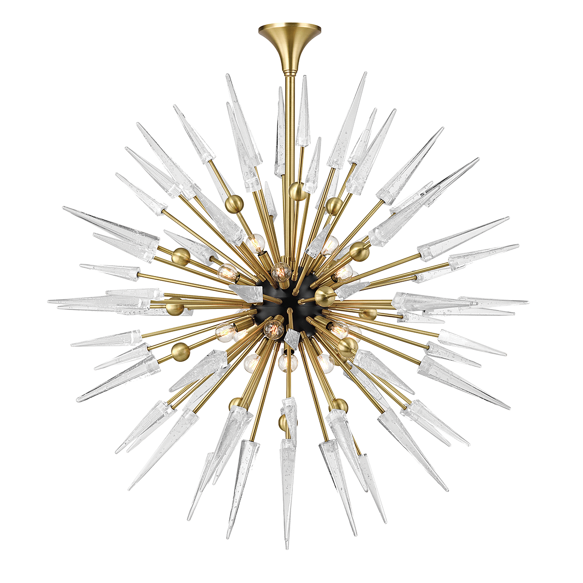 Sparta Chandelier - 18-Light - Clear Glass - Aged Brass by Hudson Valley Lighting