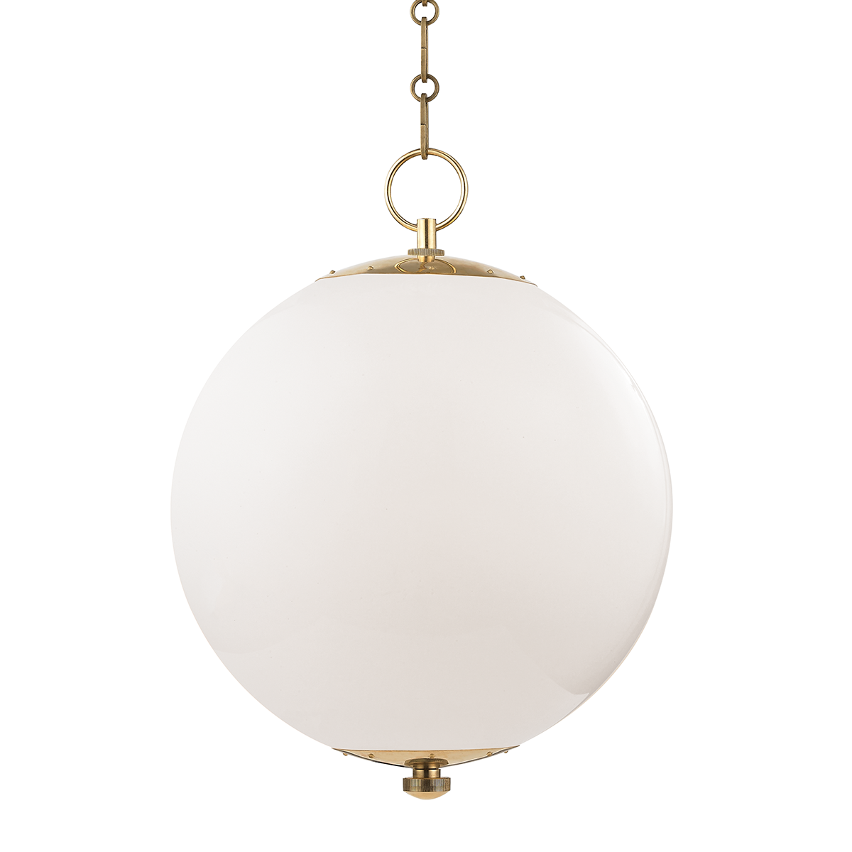Sphere No.1 Large Pendant - Aged Brass by Hudson Valley Lighting