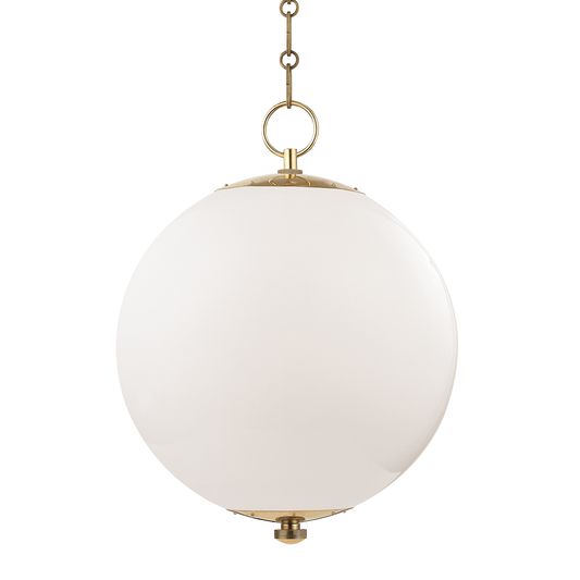 Sphere No.1 Large Pendant - Aged Brass by Hudson Valley Lighting