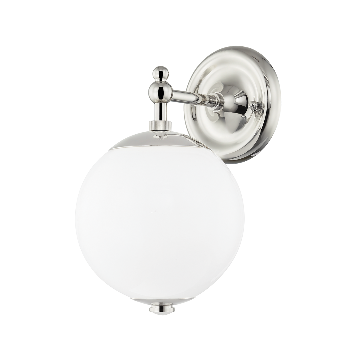 Sphere No.1 Medium Wall Sconce - Polished Nickel by Hudson Valley Lighting