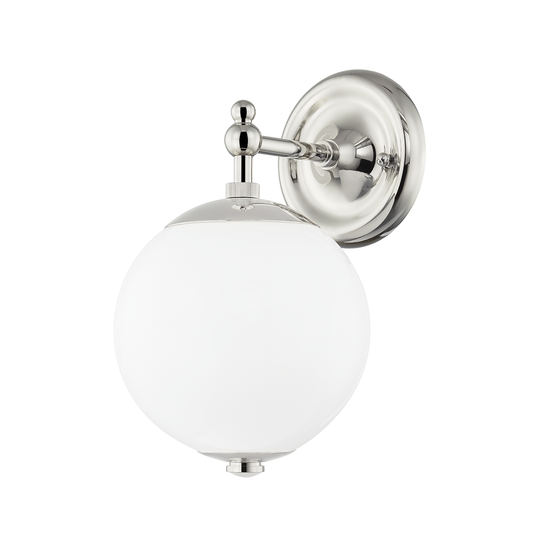 Sphere No.1 Medium Wall Sconce - Polished Nickel by Hudson Valley Lighting