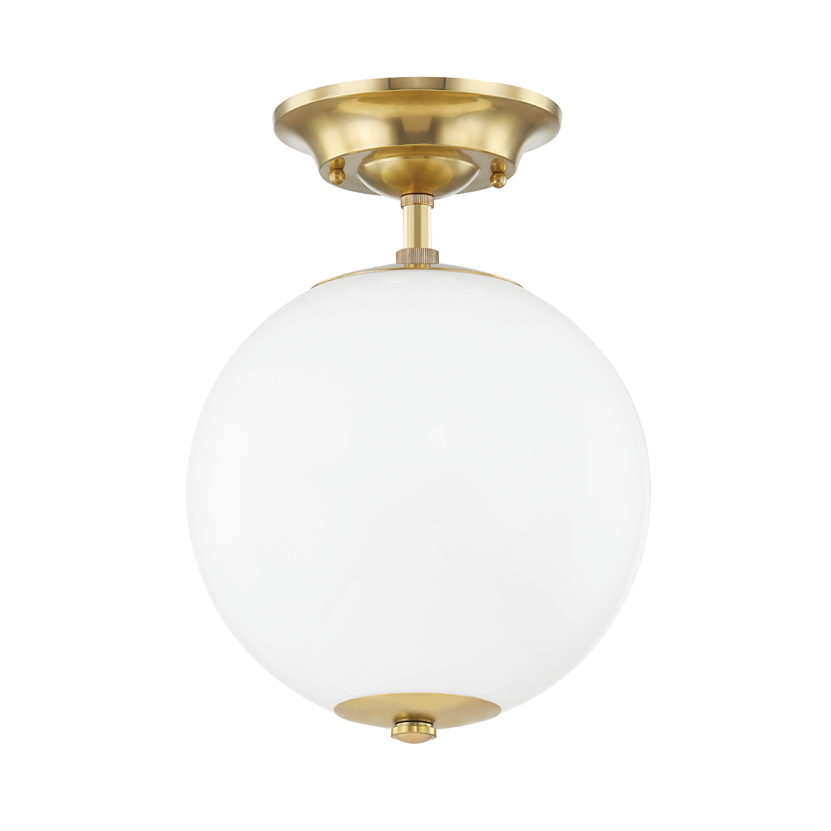 Sphere No.1 Semi Flush - Aged Brass by Hudson Valley Lighting