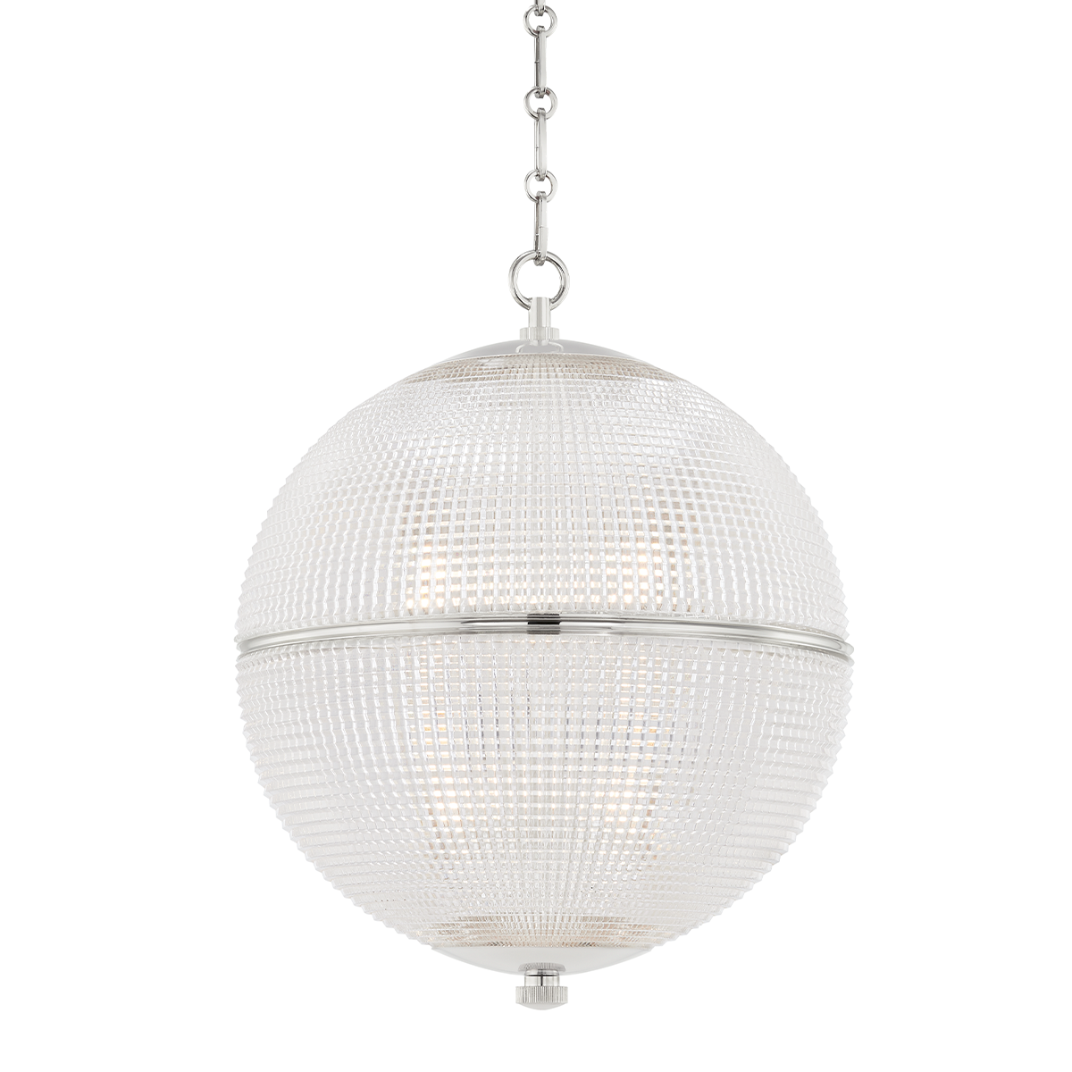 Sphere No.3 Large Pendant - Polished Nickel by Hudson Valley Lighting