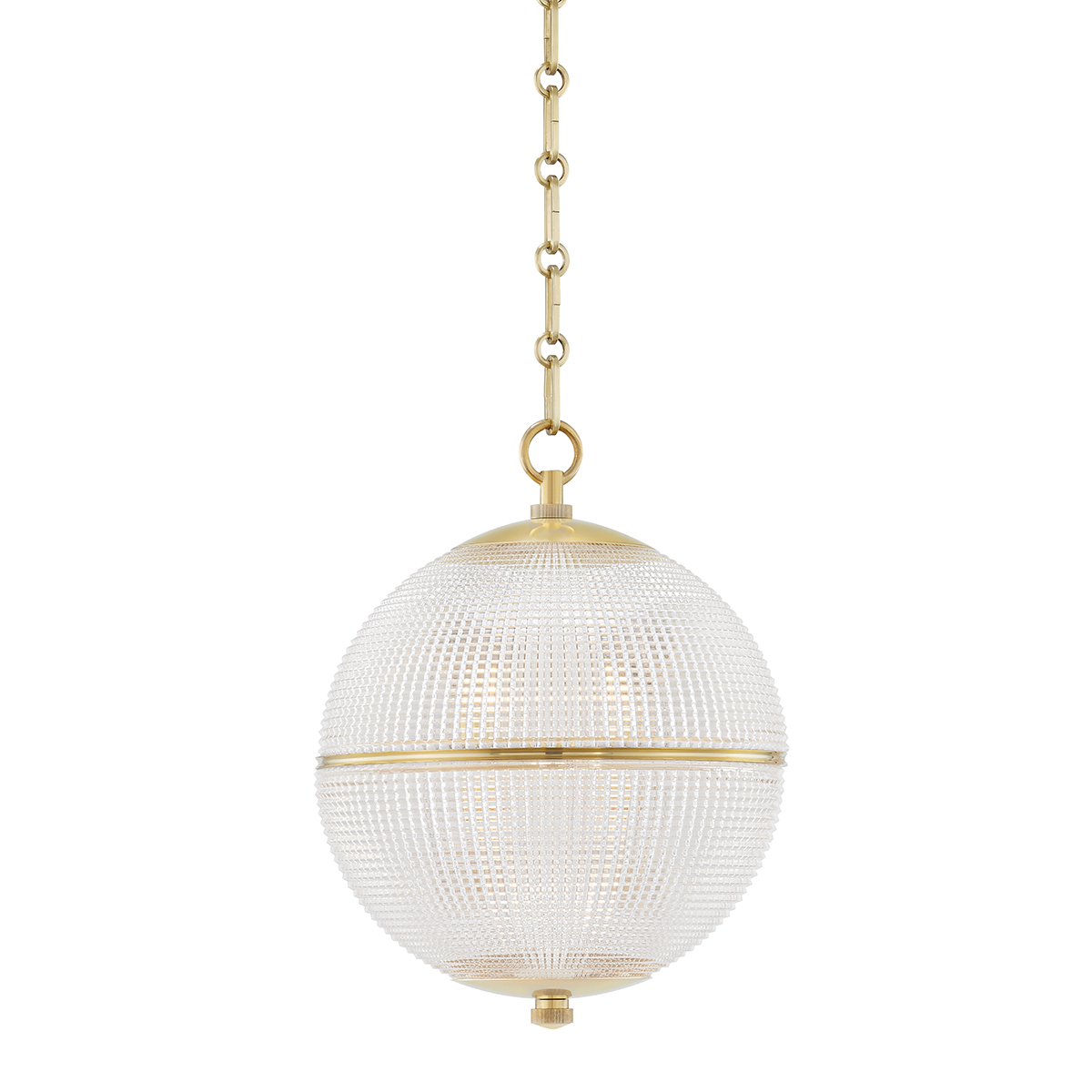 Sphere No.3 Pendant - Aged Brass by Hudson Valley Lighting
