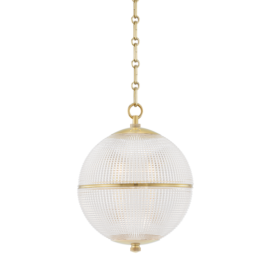 Sphere No.3 Pendant - Aged Brass by Hudson Valley Lighting
