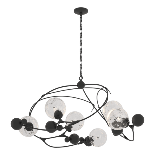 Sprig Circular Pendant - Black - Water Glass by Hubbardton Forge