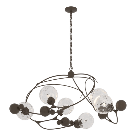 Sprig Circular Pendant - Bronze - Water Glass by Hubbardton Forge