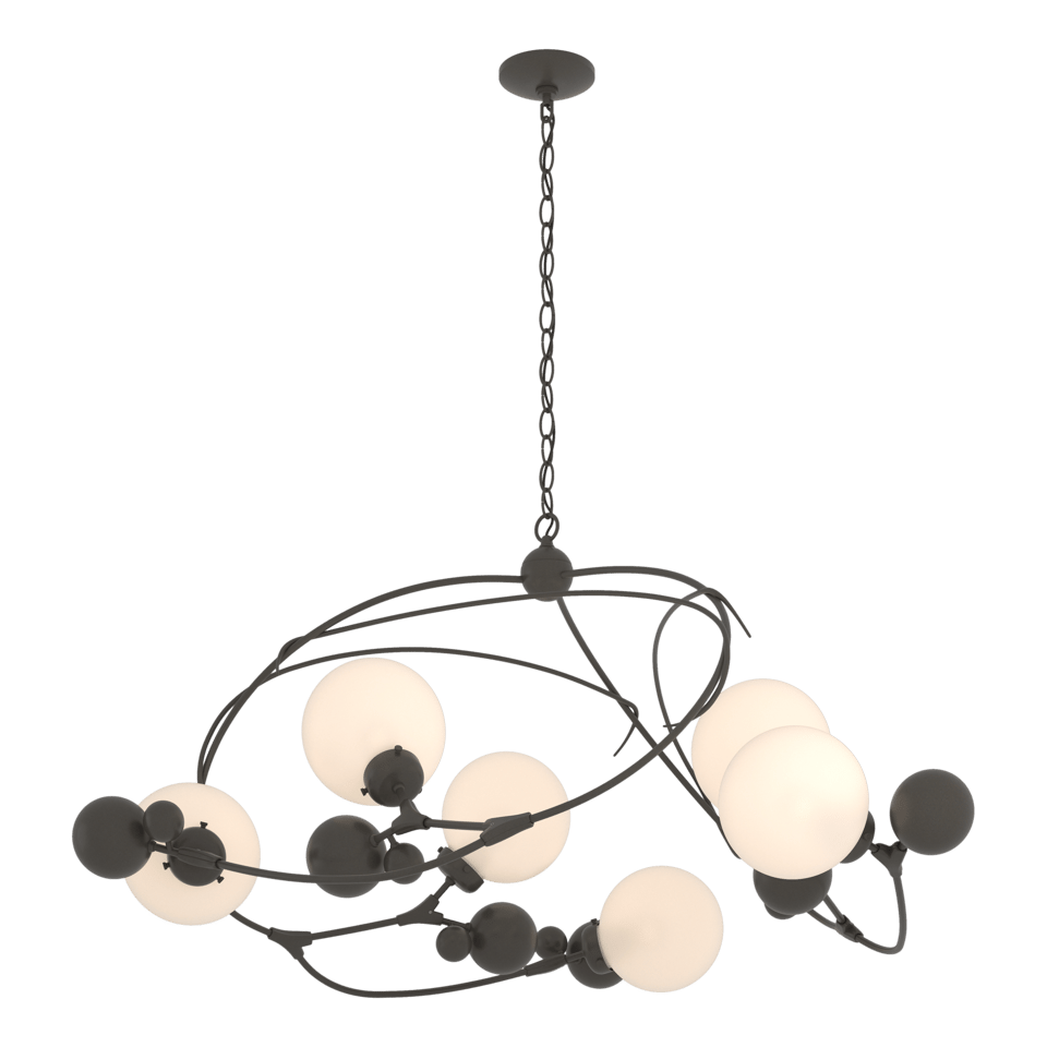 Sprig Circular Pendant - Dark Smoke - Opal Glass by Hubbardton Forge