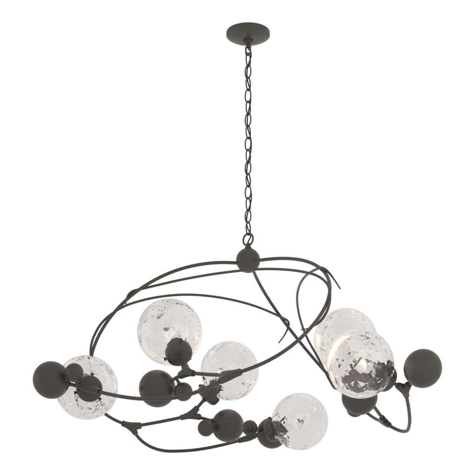 Sprig Circular Pendant - Dark Smoke - Water Glass by Hubbardton Forge