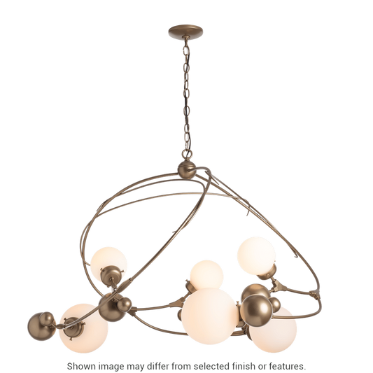 Sprig Circular Pendant - White - Opal Glass by Hubbardton Forge