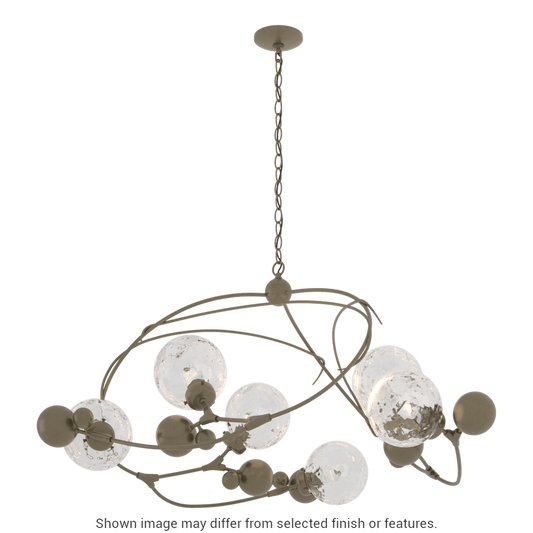 Sprig Circular Pendant - White - Water Glass by Hubbardton Forge