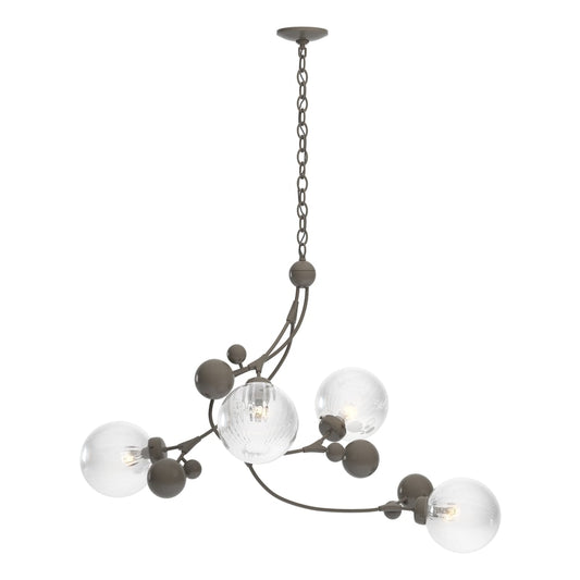 Sprig Pendant - Dark Smoke - Water Glass by Hubbardton Forge