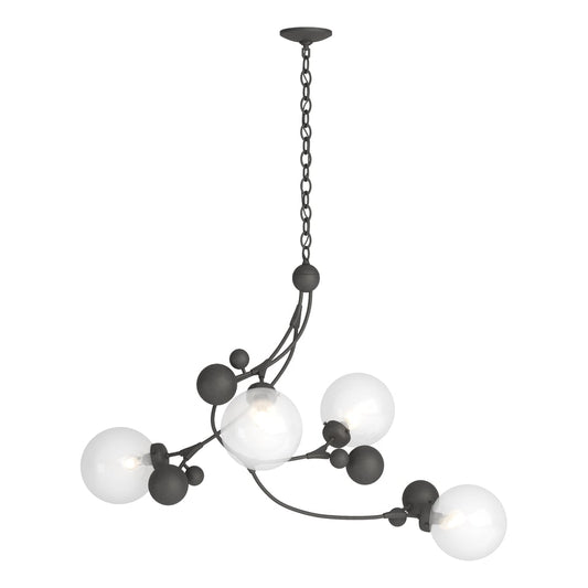 Sprig Pendant - Natural Iron - Opaline Glass by Hubbardton Forge