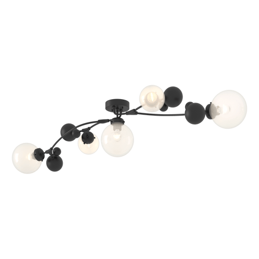 Sprig Semi-Flush - Black - Opaline Glass by Hubbardton Forge