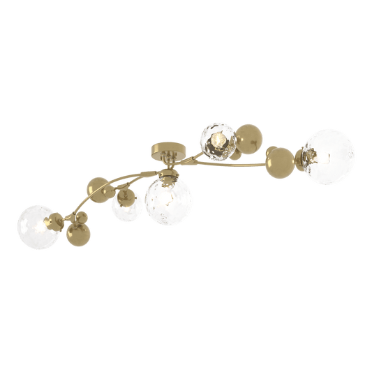 Sprig Semi-Flush - Modern Brass - Water Glass by Hubbardton Forge