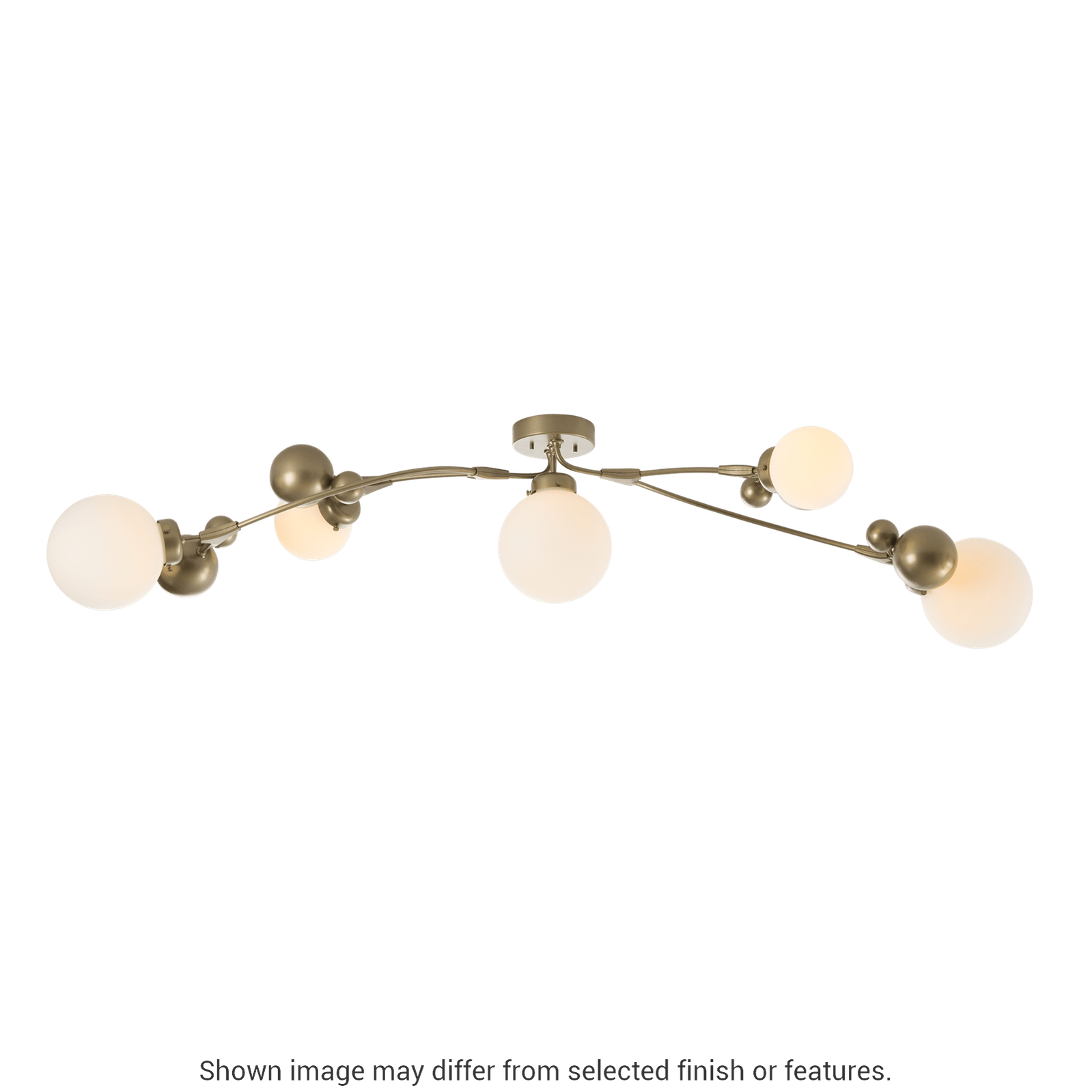 Sprig Semi-Flush - White - Water Glass by Hubbardton Forge